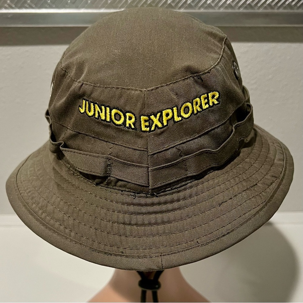 Yosemite Youth Junior Explorer Bucket Hat Camo Green Size Medium Chin Strap EUC